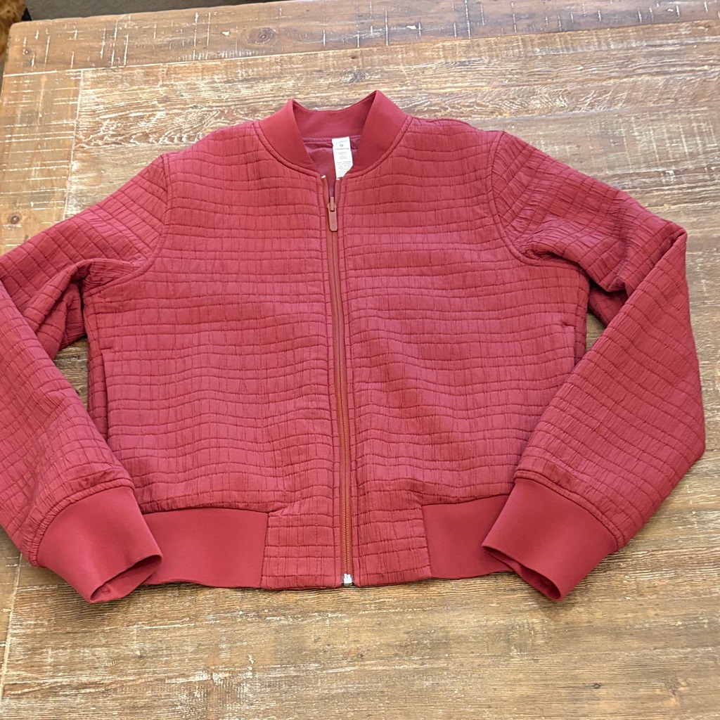 Women's Lululemon Reversible Bomber Jacket - Raspberry Size 8